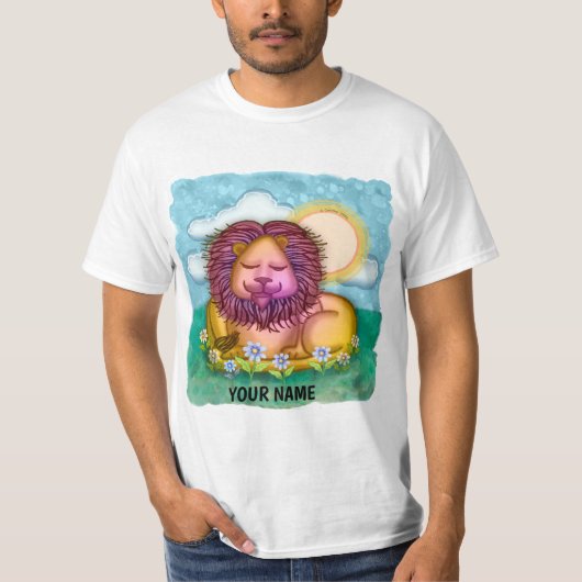 ライオン フラワー Tシャツ (正面)