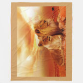 ライオン フリースブランケット (正面)