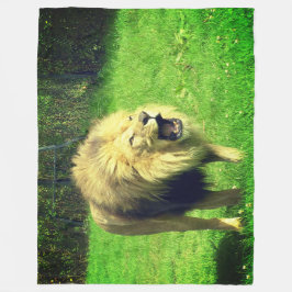 ライオン フリースブランケット