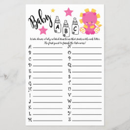 ライオン ベイビー ABC ベイビー シャワーパーティ ゲーム カード