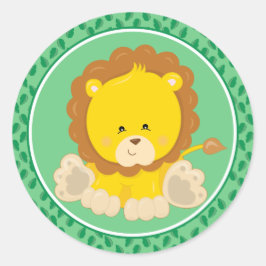 ライオン |ベビーサファリ動物 ラウンドシール