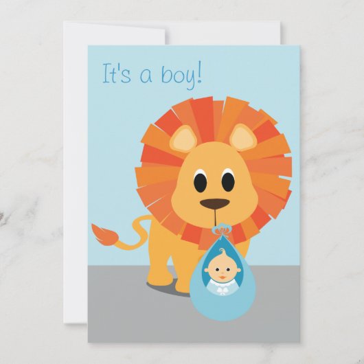 ライオン&ベビー – 男の子だ！ (正面)