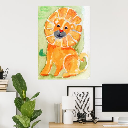 ライオン ポスター (ホームオフィス)