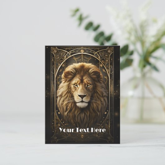 ライオン ポストカード (スタンド正面)