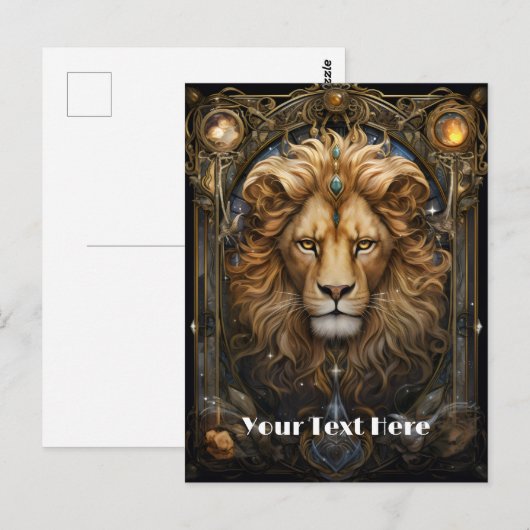 ライオン ポストカード (正面/裏面)