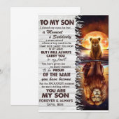 ライオン・ママ　私の息子へ　私は目を閉じた 招待状 (正面/裏面)