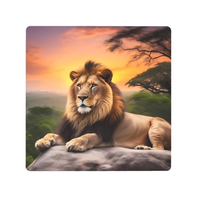 ライオン メタルプリント (正面)