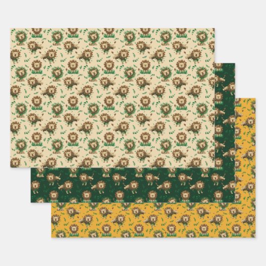 ライオン ラッピングペーパーシート (セット)