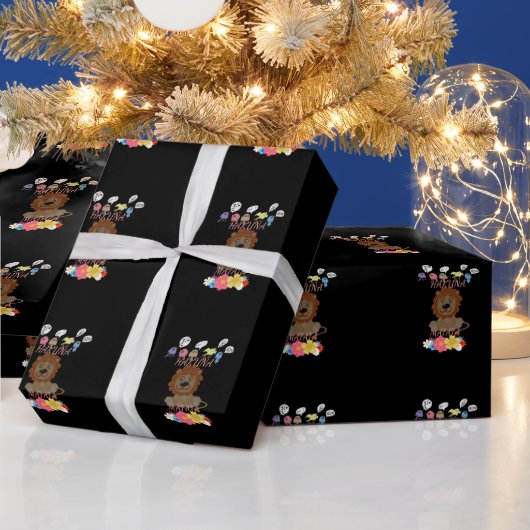 ライオン。 ラッピングペーパー (クリスマス)