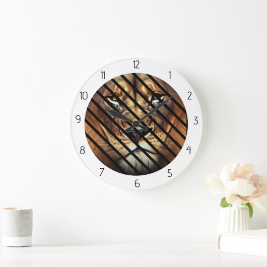 ライオン ラージ壁時計 (ホーム)