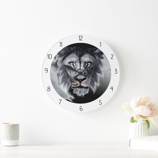 ライオン ラージ壁時計 (ホーム)