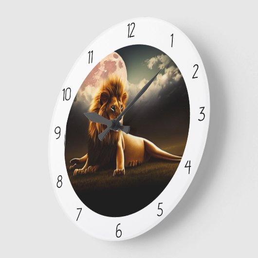 ライオン ラージ壁時計 (傾斜)