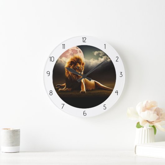 ライオン ラージ壁時計 (ホーム)