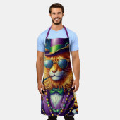 ライオン/ルイジアナマルディグラ エプロン (着用した状態)