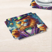 ライオン/ルイジアナマルディグラ ペーパーコースター (アングル)