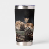 ライオン 保温保冷タンブラー (左面)