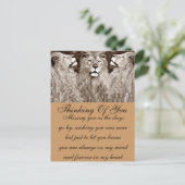 ライオン、勇気、力&強さ_ ポストカード (スタンド正面)