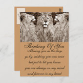 ライオン、勇気、力&強さ_ ポストカード (正面/裏面)