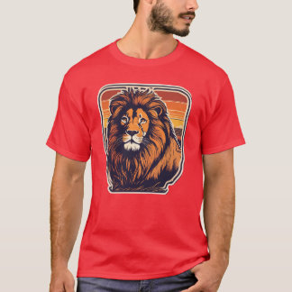 ライオン 動物 サファリ ライオン ギフト Tシャツ