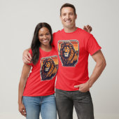 ライオン 動物 サファリ ライオン ギフト Tシャツ (ユニセックス)