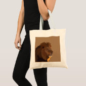 ライオン 動物 野生動物 ライオン トートバッグ (正面(商品))