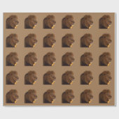 ライオン 動物 野生生物 ラッピングペーパー (フラット)