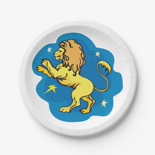 ライオン〔占星術の〕十二宮図 ペーパープレート (正面)