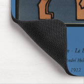 ライオン – 古代カラフル書イラストレーション マウスパッド (コーナー)