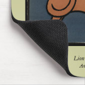 ライオン – 古代カラフル書イラストレーション マウスパッド (コーナー)