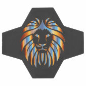 ライオン,大きな猫,色とりどりのデザイン サッカーボール (フラット)