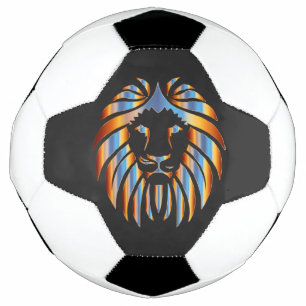 ライオン,大きな猫,色とりどりのデザイン サッカーボール