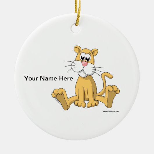 ライオン – 女性 セラミックオーナメント (正面)