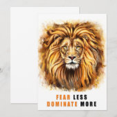 ライオン 恐怖を感じず 支配せよ 招待状 (正面/裏面)