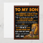 ライオン 息子へ 少し目を閉じたんだ-パパ シーズンカード (正面/裏面)