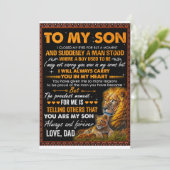 ライオン 息子へ 少し目を閉じたんだ-パパ シーズンカード (スタンド正面)