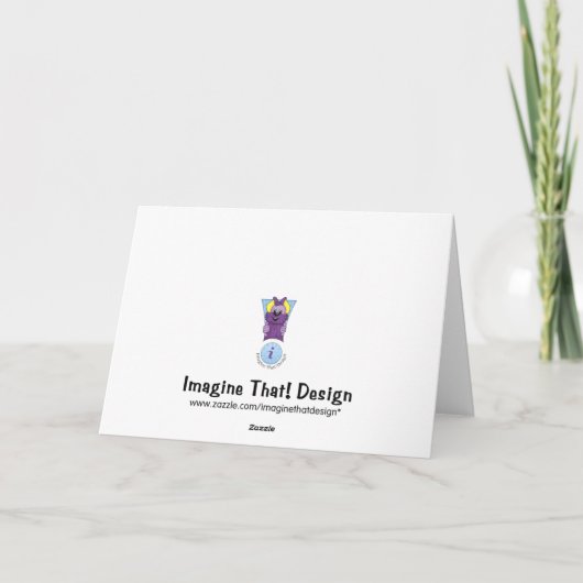 ライオン、日の挨拶状の王様 カード (裏面)