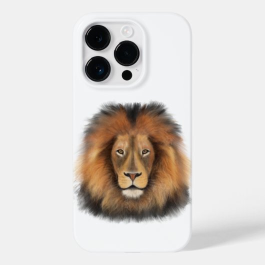 ライオン 水彩 レオ 王 サファリ 動物 ジャングル 猫 Case-Mate iPhoneケース (裏面)