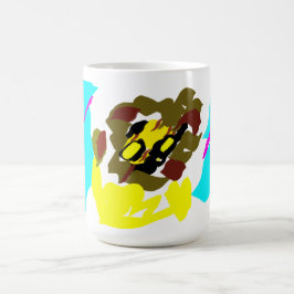 ライオン 波 アート コーヒーマグカップ