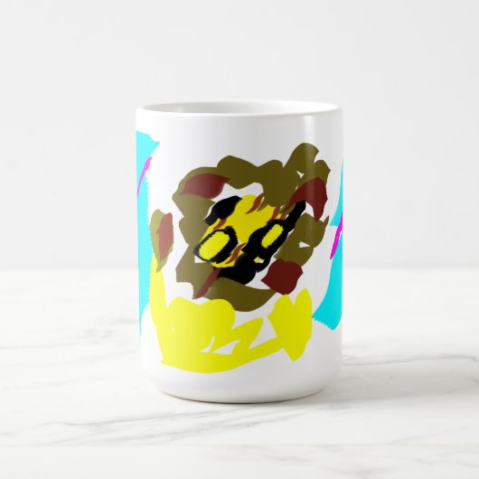 ライオン 波 アート コーヒーマグカップ (中央)