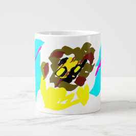 ライオン 波 アート ジャンボコーヒーマグカップ
