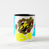 ライオン 波 アート ツートーンマグカップ (中央)
