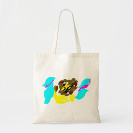 ライオン 波 アート トートバッグ