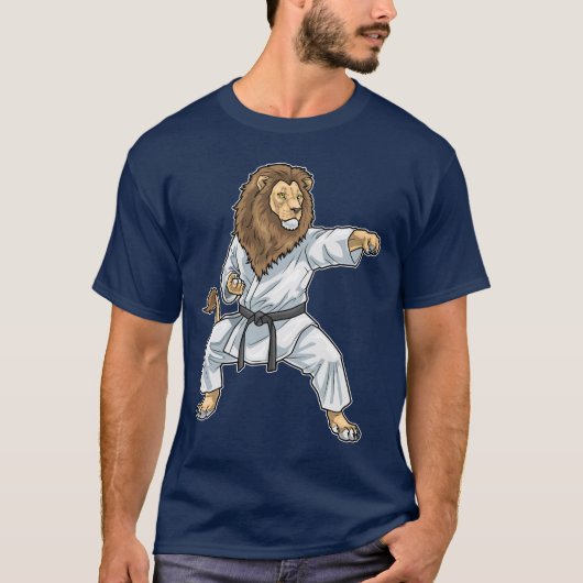 ライオン 空手 武道 Tシャツ (正面)