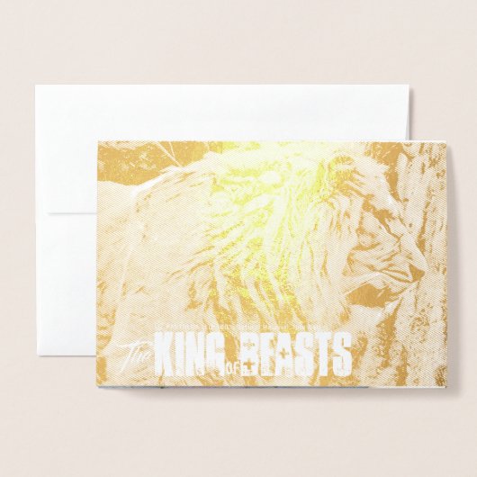 ライオン 箔カード (封筒付き正面)