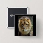 ライオン 缶バッジ (正面&裏面)