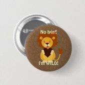 ライオン 缶バッジ (正面&裏面)