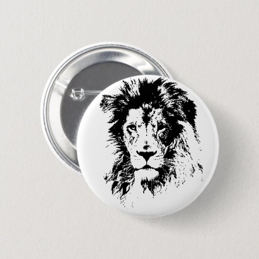 ライオン 缶バッジ (正面&裏面)