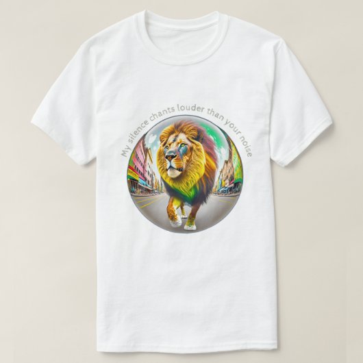 ライオン 50x50 0002 Tシャツ (デザイン正面)