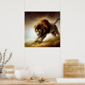 ライオン(7)野良猫 ポスター (キッチン)