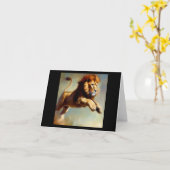 ライオン(8)野良猫 カード (黄色い花)